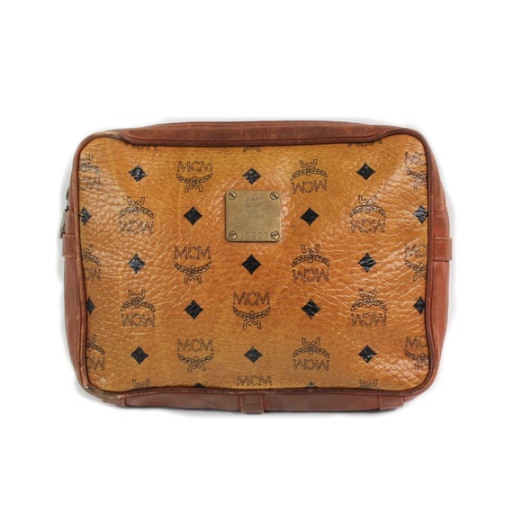 Vintage MCM Visetos Logos Monogram Small Clutch